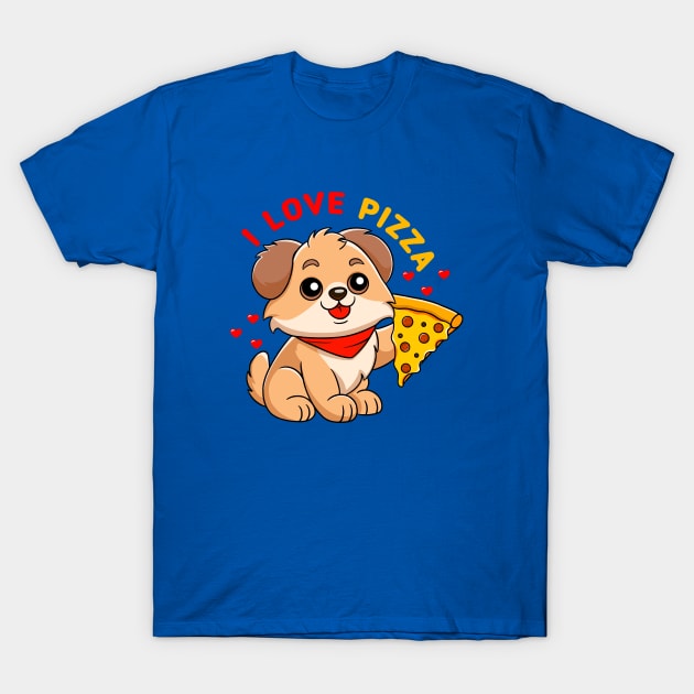 I love pizza dog T-Shirt by Mpd Art